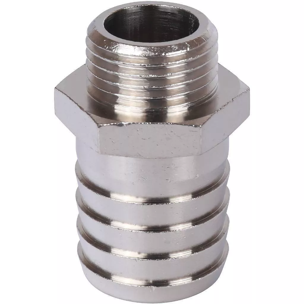 STOUT  Штуцер НР никелированный 1/2"x25